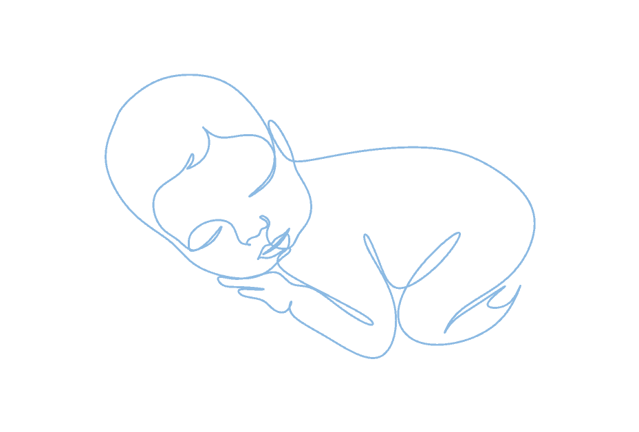 A newborn baby fast asleep